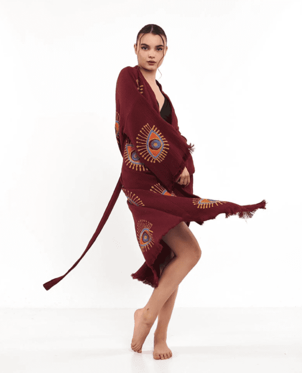 Turkish Cotton Evil Eye Robe